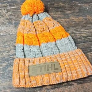 STIHL Orange and Gray Men's Beanie Hat